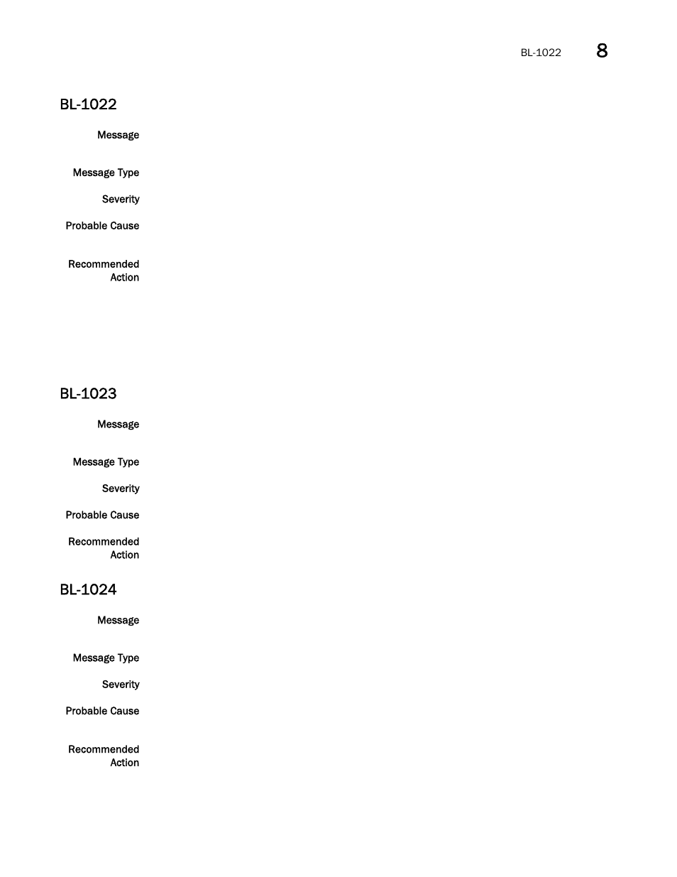 Bl-1022, Bl-1023, Bl-1024 | Brocade Network OS Message Reference v4.1.1 User Manual | Page 125 / 478