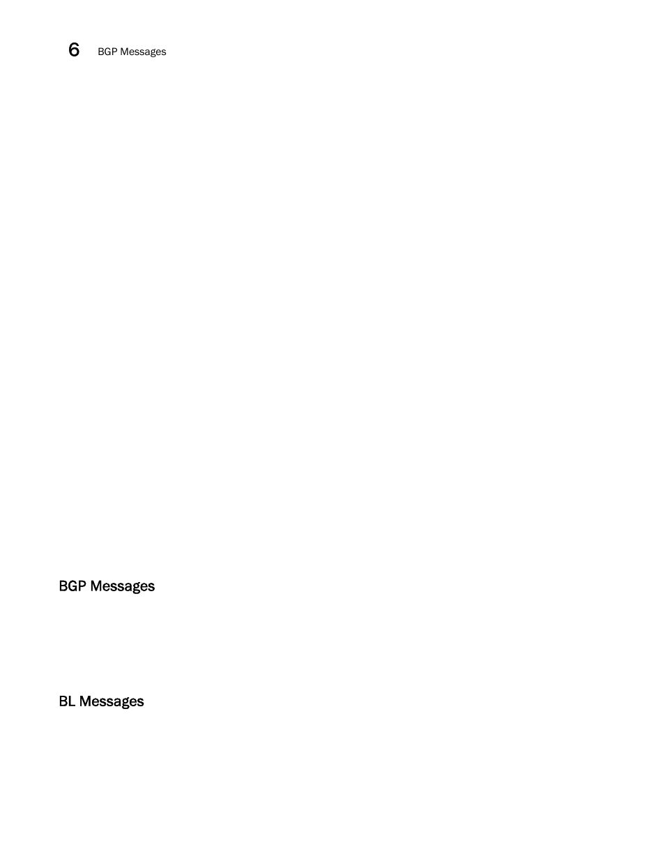 Bgp messages, Bl messages | Brocade Network OS Message Reference v4.1.1 User Manual | Page 68 / 478