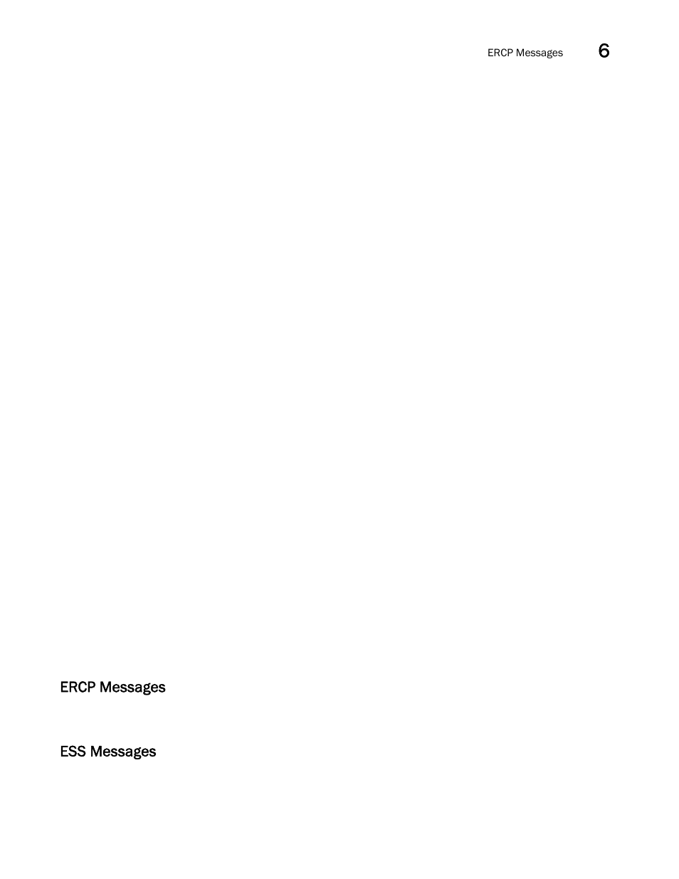 Ercp messages, Ess messages | Brocade Network OS Message Reference v4.1.1 User Manual | Page 73 / 478