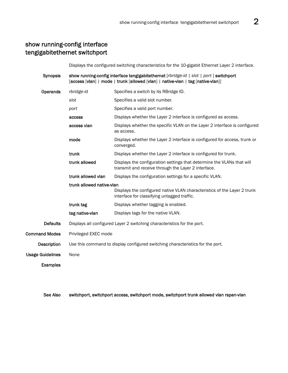 Brocade Network OS Command Reference v4.1.0 User Manual | Page 1113 / 1418
