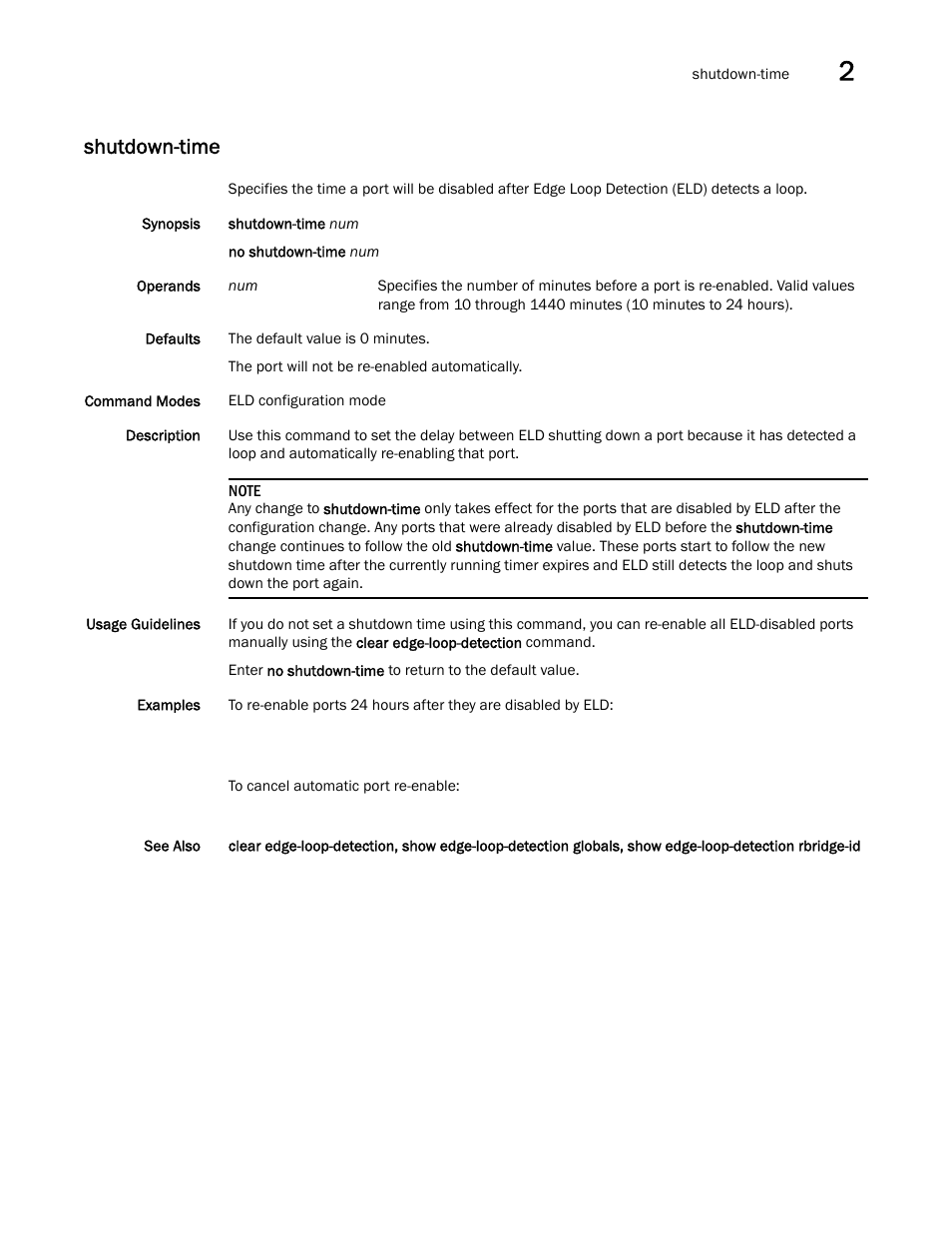 Shutdown-time, Wn-time | Brocade Network OS Command Reference v4.1.0 User Manual | Page 1259 / 1418