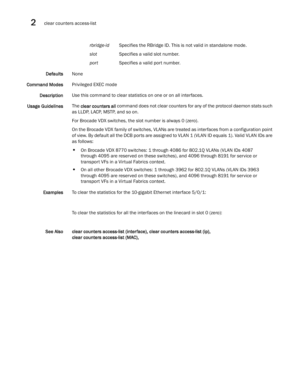 Brocade Network OS Command Reference v4.1.0 User Manual | Page 128 / 1418