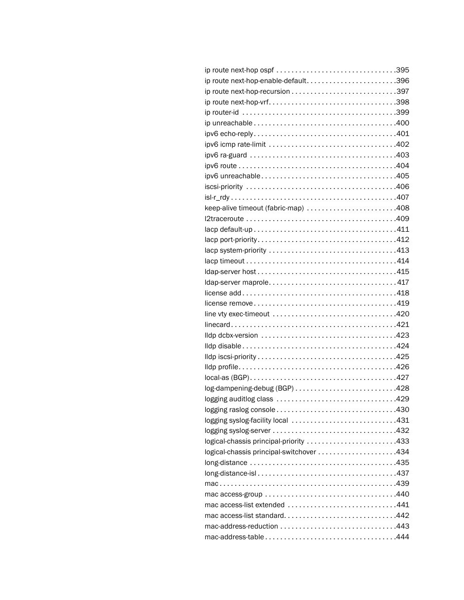 Brocade Network OS Command Reference v4.1.0 User Manual | Page 13 / 1418