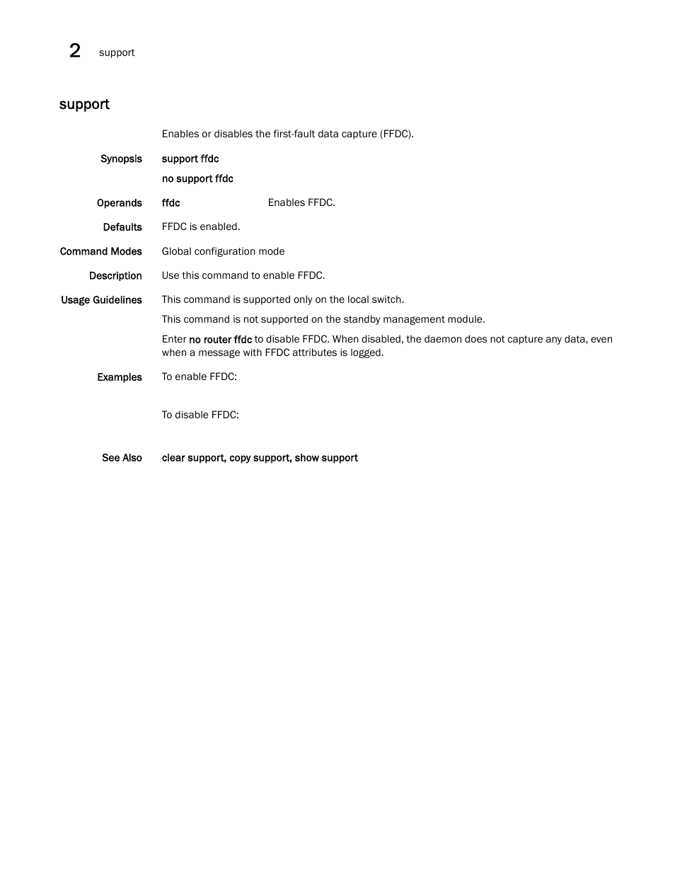 Support | Brocade Network OS Command Reference v4.1.0 User Manual | Page 1304 / 1418