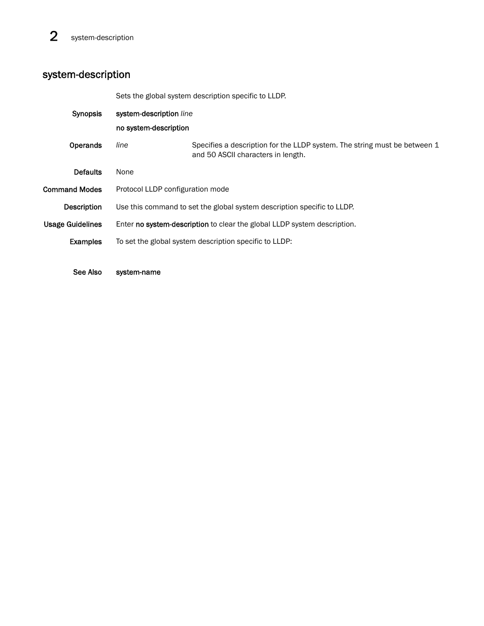 System-description | Brocade Network OS Command Reference v4.1.0 User Manual | Page 1332 / 1418