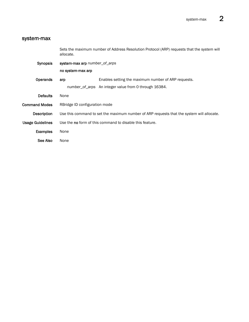 System-max | Brocade Network OS Command Reference v4.1.0 User Manual | Page 1333 / 1418