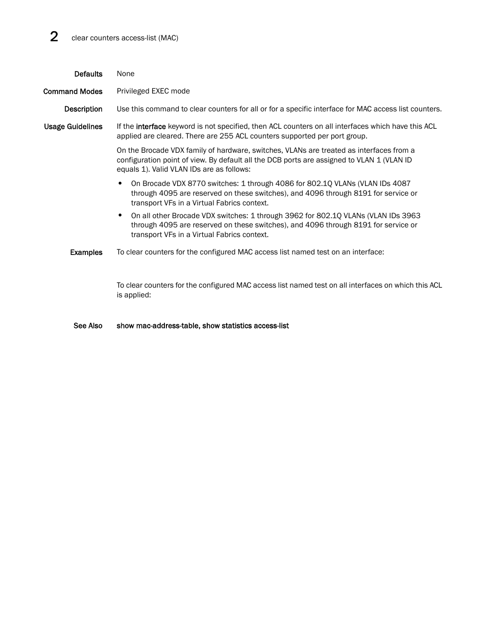 Brocade Network OS Command Reference v4.1.0 User Manual | Page 134 / 1418
