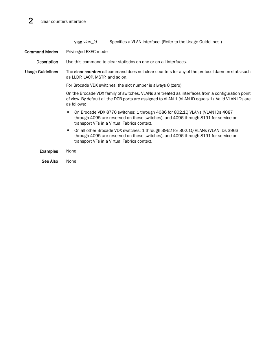 Brocade Network OS Command Reference v4.1.0 User Manual | Page 136 / 1418