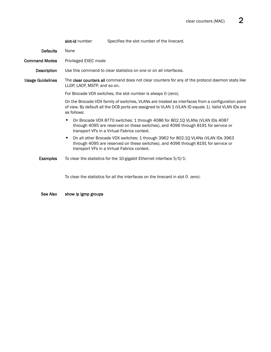 Brocade Network OS Command Reference v4.1.0 User Manual | Page 141 / 1418