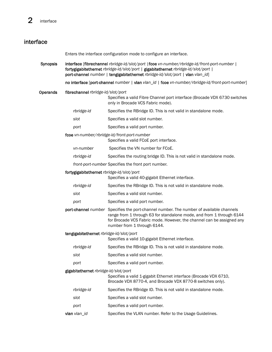 Interface, Interface, cee-map, Erface, isl-r_r | Interface, do, Interface, clear | Brocade Network OS Command Reference v4.1.0 User Manual | Page 366 / 1418