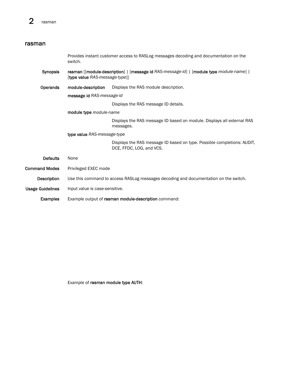 Rasman | Brocade Network OS Command Reference v4.1.0 User Manual | Page 640 / 1418