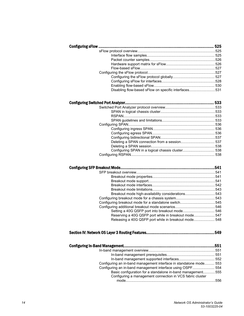 Brocade Network OS Administrator’s Guide v4.1.1 User Manual | Page 14 / 748