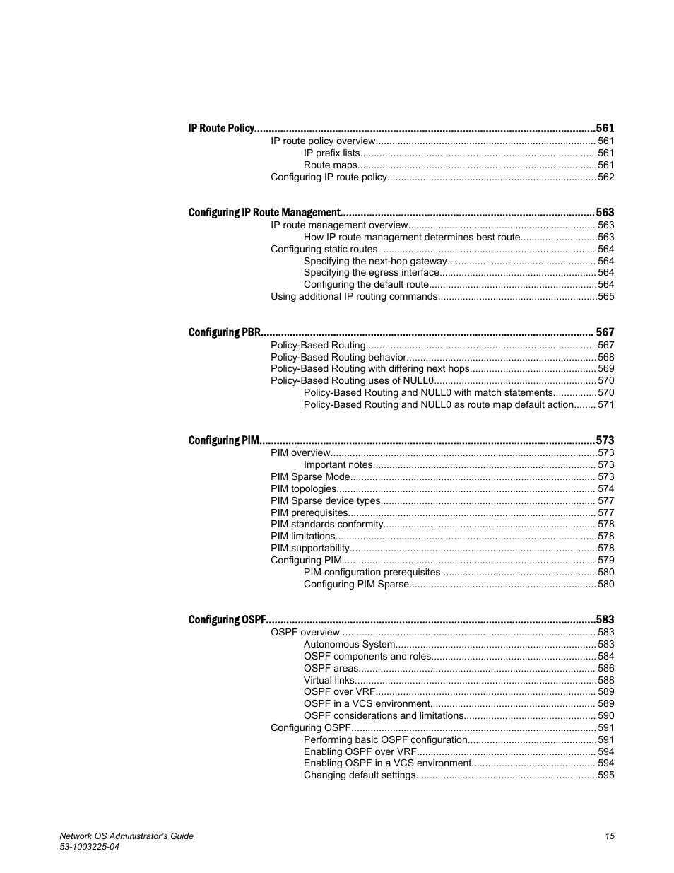 Brocade Network OS Administrator’s Guide v4.1.1 User Manual | Page 15 / 748