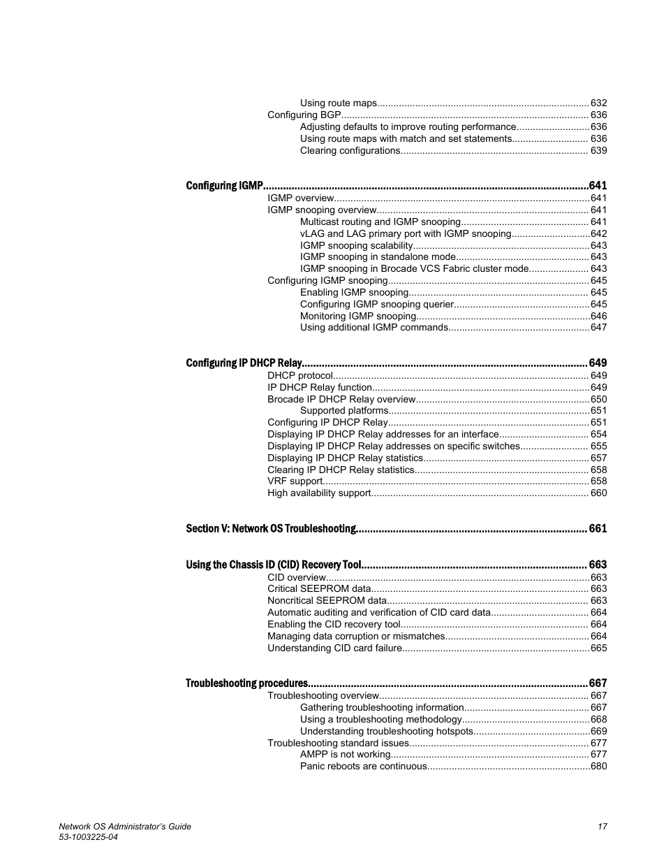 Brocade Network OS Administrator’s Guide v4.1.1 User Manual | Page 17 / 748