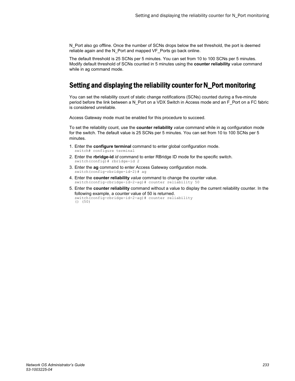 Brocade Network OS Administrator’s Guide v4.1.1 User Manual | Page 233 / 748
