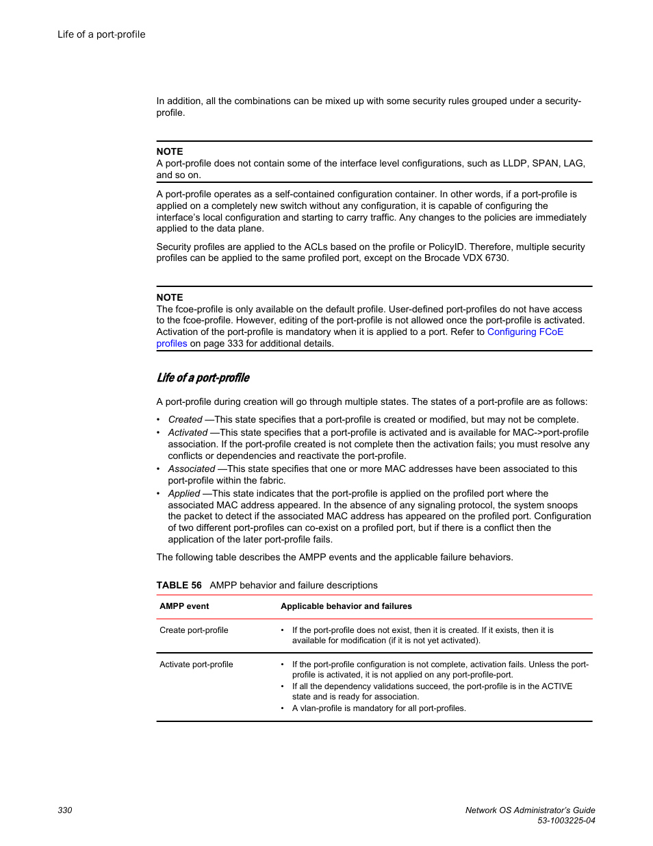 Life of a port-profile | Brocade Network OS Administrator’s Guide v4.1.1 User Manual | Page 330 / 748