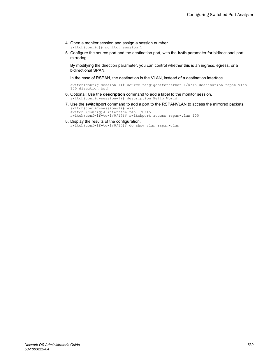 Brocade Network OS Administrator’s Guide v4.1.1 User Manual | Page 539 / 748
