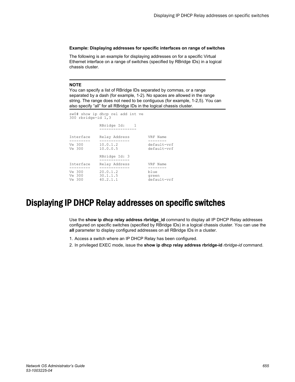 Brocade Network OS Administrator’s Guide v4.1.1 User Manual | Page 655 / 748