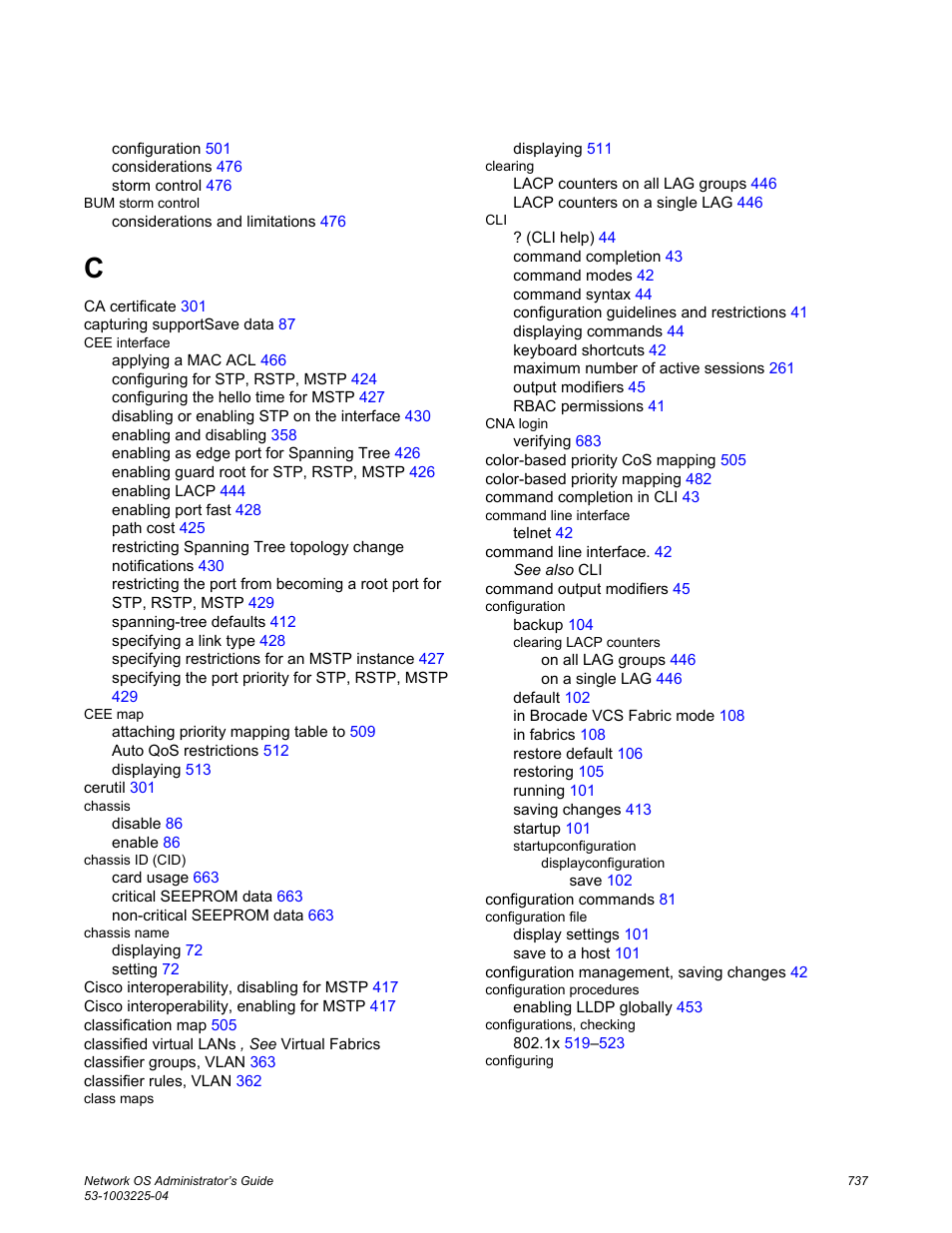 Brocade Network OS Administrator’s Guide v4.1.1 User Manual | Page 737 / 748