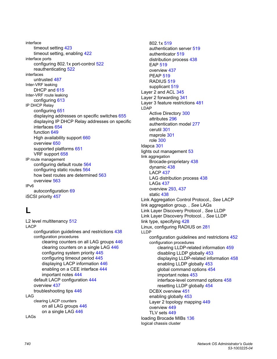 Brocade Network OS Administrator’s Guide v4.1.1 User Manual | Page 740 / 748