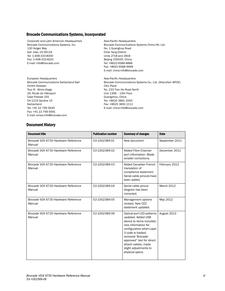 Brocade VDX 6730 Hardware Reference Manual (Supporting VDX 6730-32 and VDX 6730-76) User Manual | Page 3 / 90