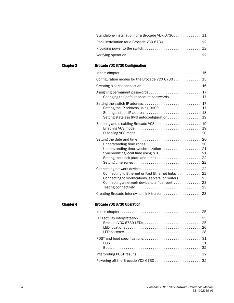 Brocade VDX 6730 Hardware Reference Manual (Supporting VDX 6730-32 and VDX 6730-76) User Manual | Page 6 / 90