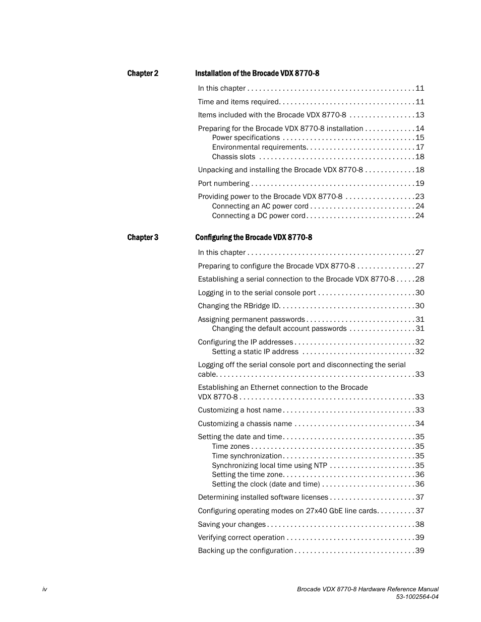 Brocade VDX 8770-8 Hardware Reference Manual User Manual | Page 4 / 136