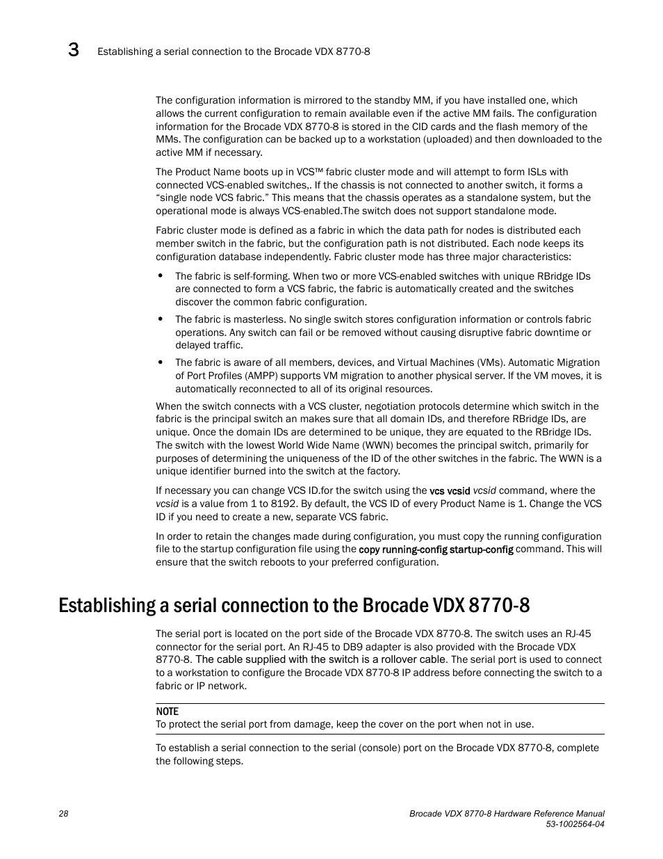 Brocade VDX 8770-8 Hardware Reference Manual User Manual | Page 48 / 136