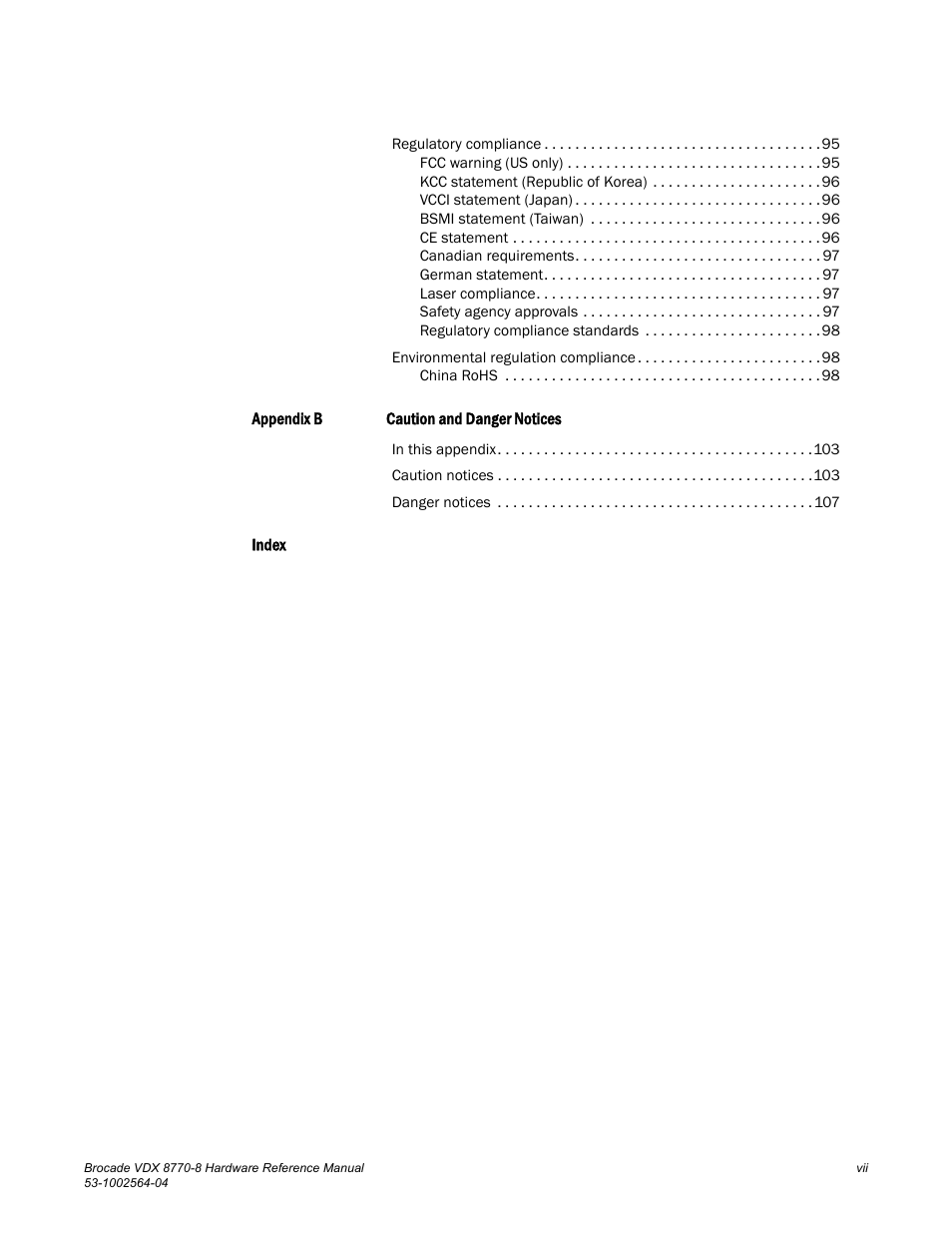 Brocade VDX 8770-8 Hardware Reference Manual User Manual | Page 7 / 136
