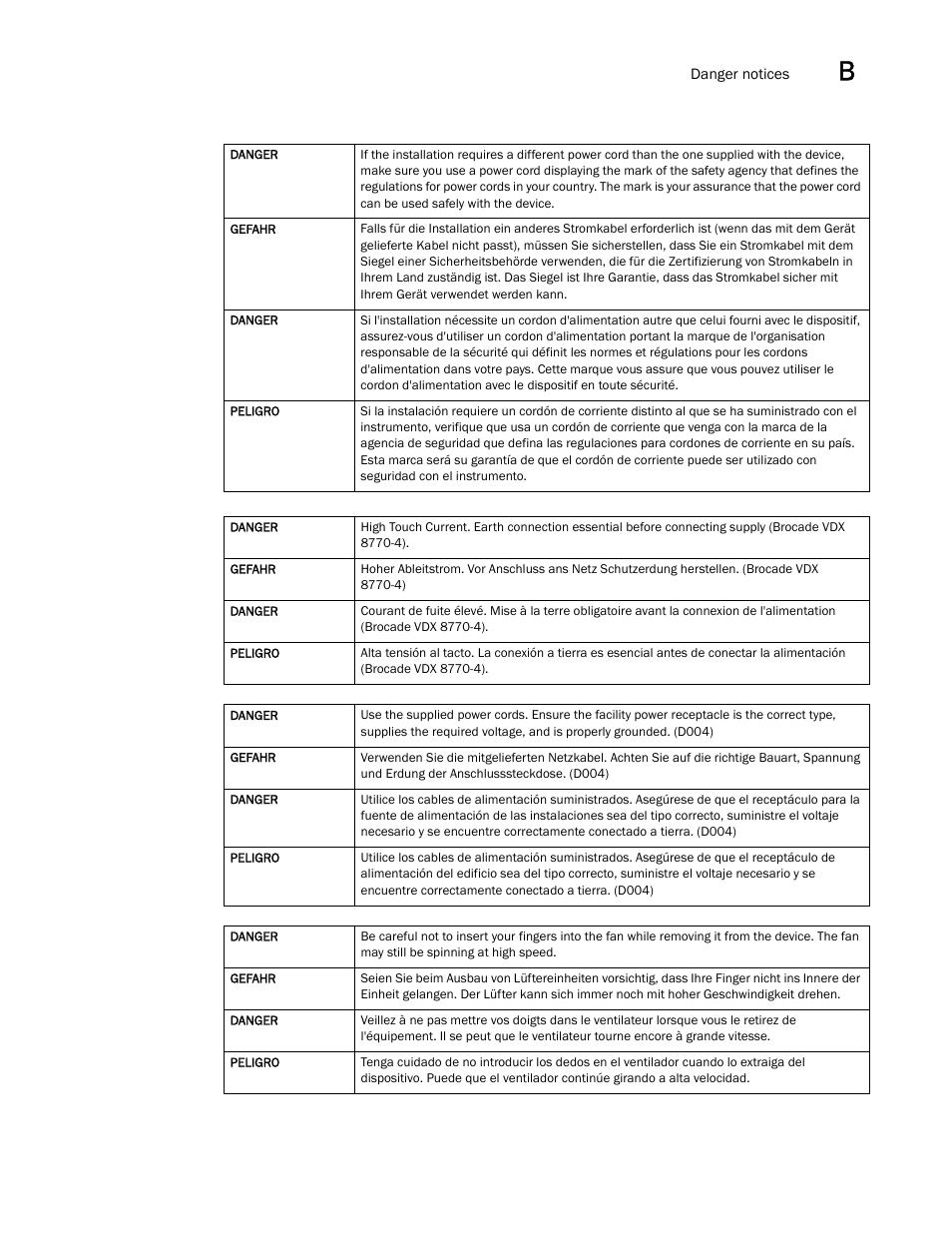 Brocade VDX 8770-4 Hardware Reference Manual User Manual | Page 125 / 132