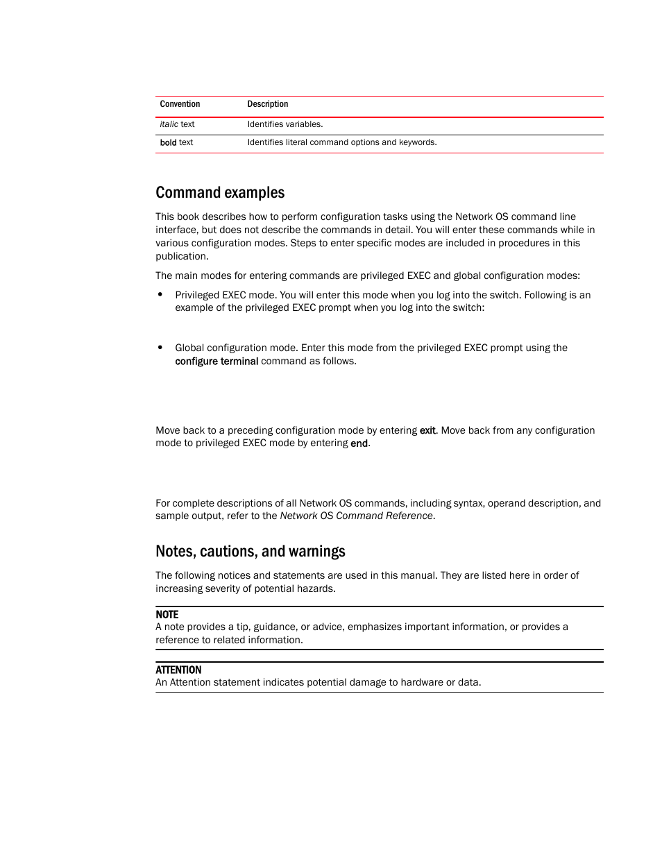 Command examples | Brocade VDX 8770-4 Hardware Reference Manual User Manual | Page 16 / 132