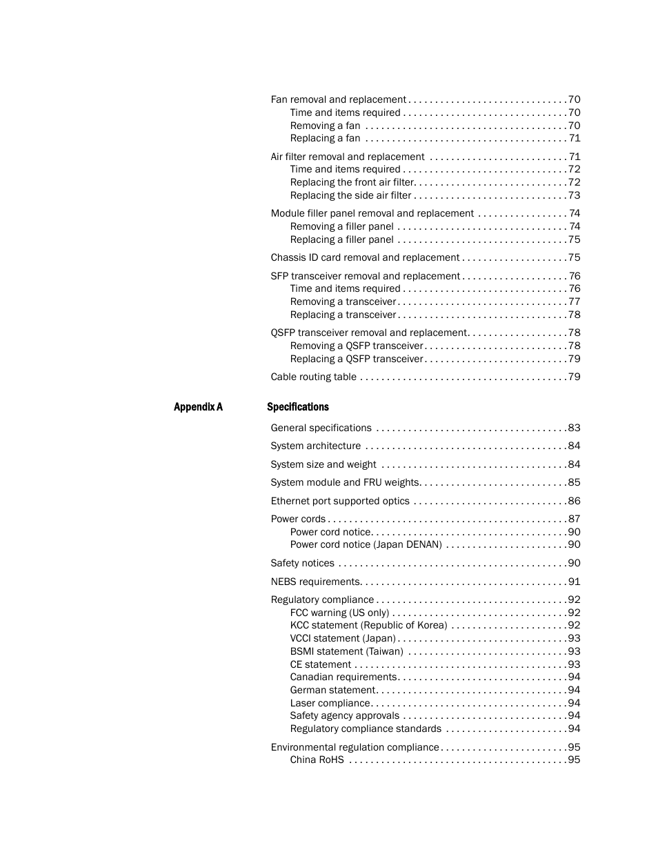 Brocade VDX 8770-4 Hardware Reference Manual User Manual | Page 6 / 132