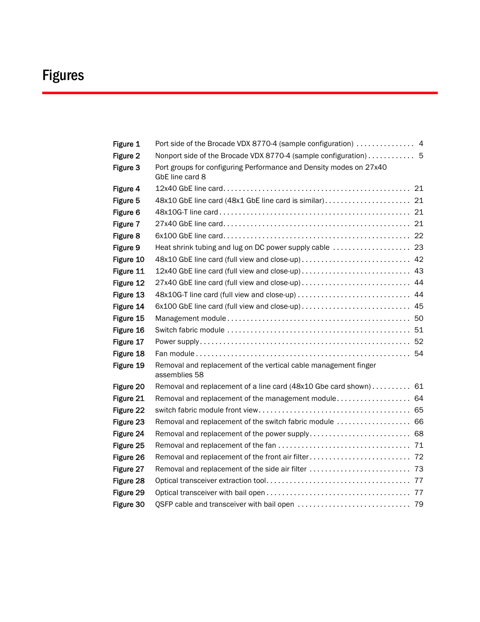 Figures | Brocade VDX 8770-4 Hardware Reference Manual User Manual | Page 9 / 132