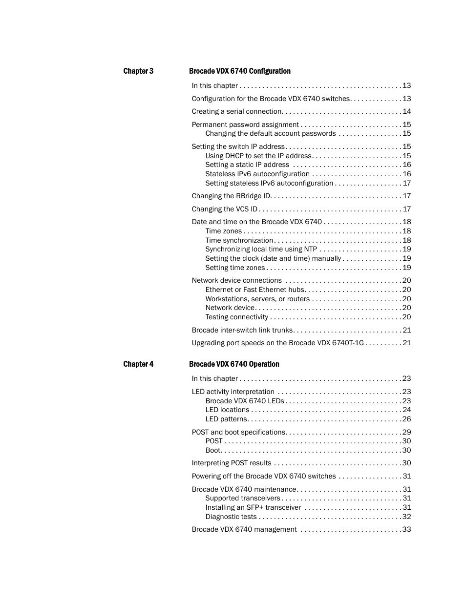 Brocade VDX 6740 Hardware Reference Manual (Supporting VDX 6740, VDX 6740T, and VDX 6740T-1G) User Manual | Page 4 / 78