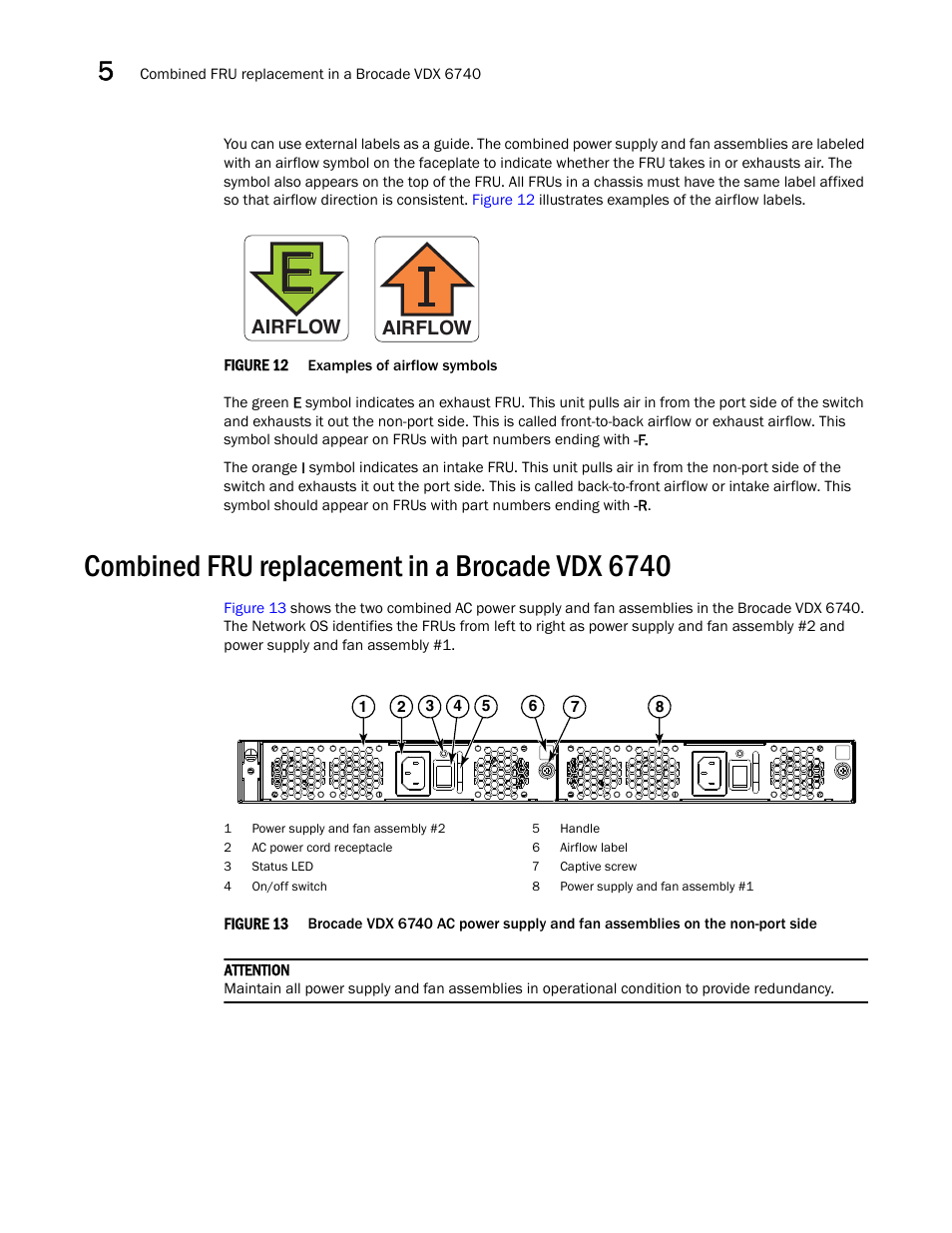 Combined fru replacement in a brocade vdx 6740 | Brocade VDX 6740 Hardware Reference Manual (Supporting VDX 6740, VDX 6740T, and VDX 6740T-1G) User Manual | Page 48 / 78