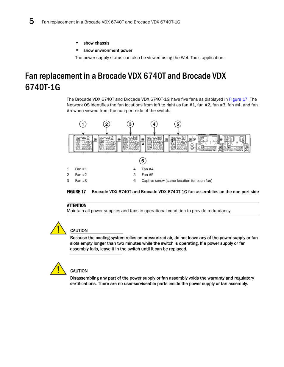 Brocade VDX 6740 Hardware Reference Manual (Supporting VDX 6740, VDX 6740T, and VDX 6740T-1G) User Manual | Page 54 / 78