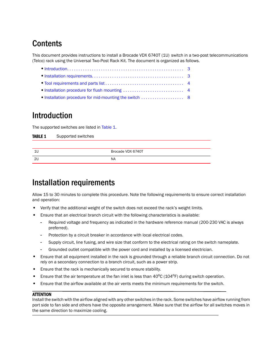 Brocade Universal Two-Post Rack Kit Installation Procedure (Supporting VDX 6740T) User Manual | Page 3 / 12