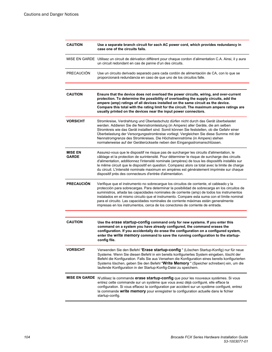 Brocade FCX Series Hardware Installation Guide User Manual | Page 106 / 112