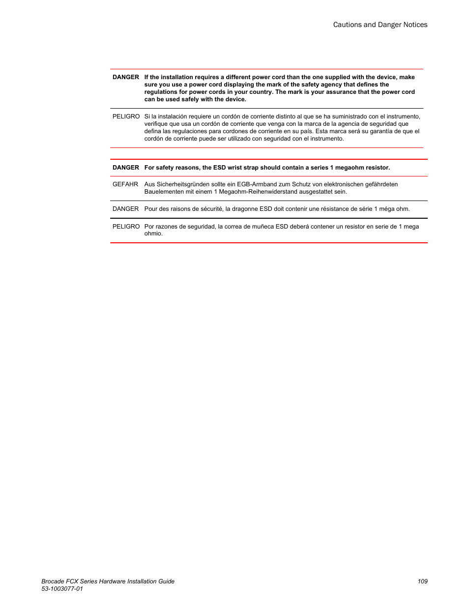 Brocade FCX Series Hardware Installation Guide User Manual | Page 111 / 112