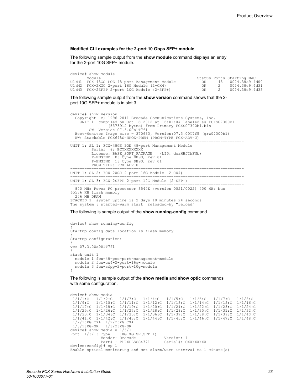 Brocade FCX Series Hardware Installation Guide User Manual | Page 25 / 112