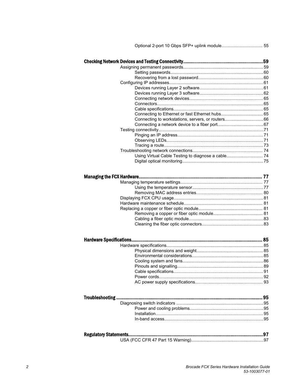 Brocade FCX Series Hardware Installation Guide User Manual | Page 4 / 112