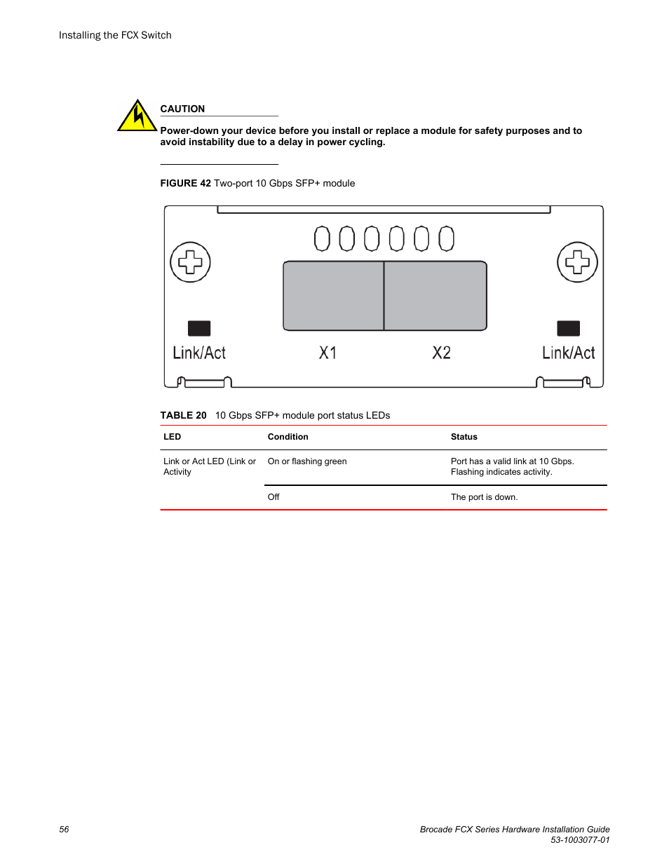 Brocade FCX Series Hardware Installation Guide User Manual | Page 58 / 112