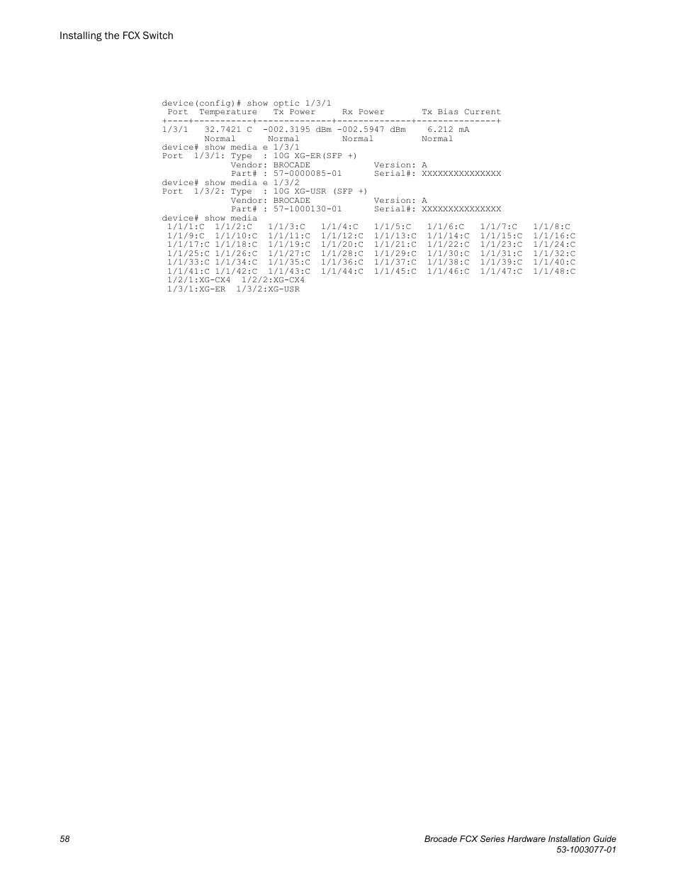 Brocade FCX Series Hardware Installation Guide User Manual | Page 60 / 112