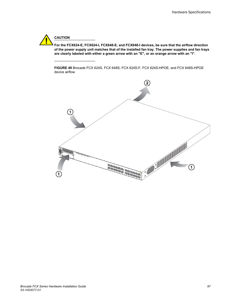 Brocade FCX Series Hardware Installation Guide User Manual | Page 89 / 112