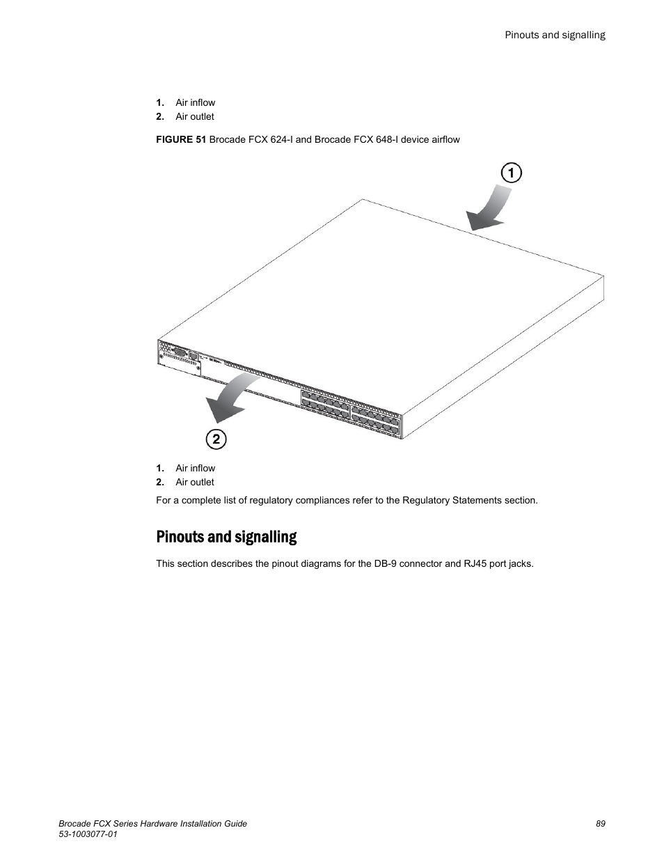 Pinouts and signalling | Brocade FCX Series Hardware Installation Guide User Manual | Page 91 / 112
