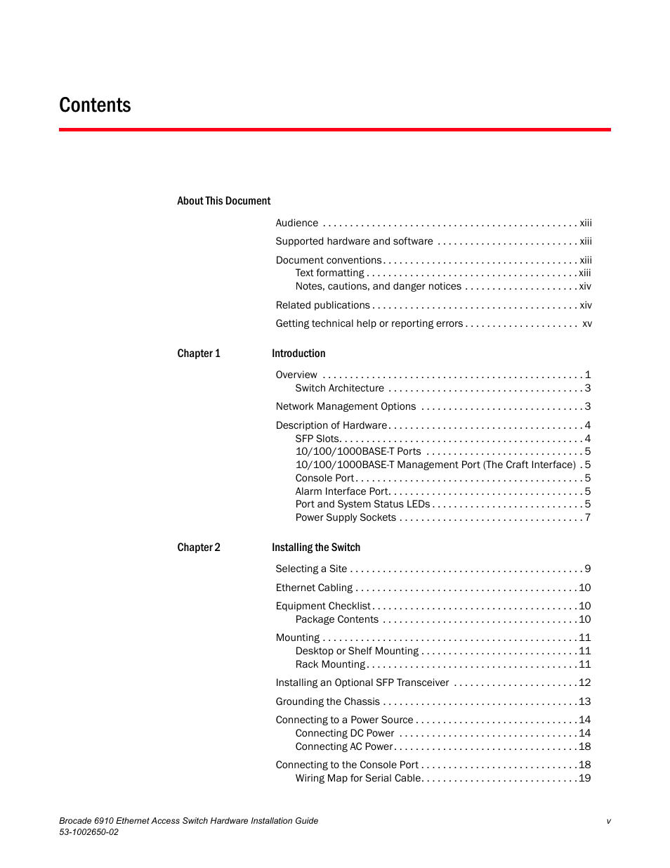 Brocade 6910 Ethernet Access Switch Hardware Installation Guide User Manual | Page 5 / 84