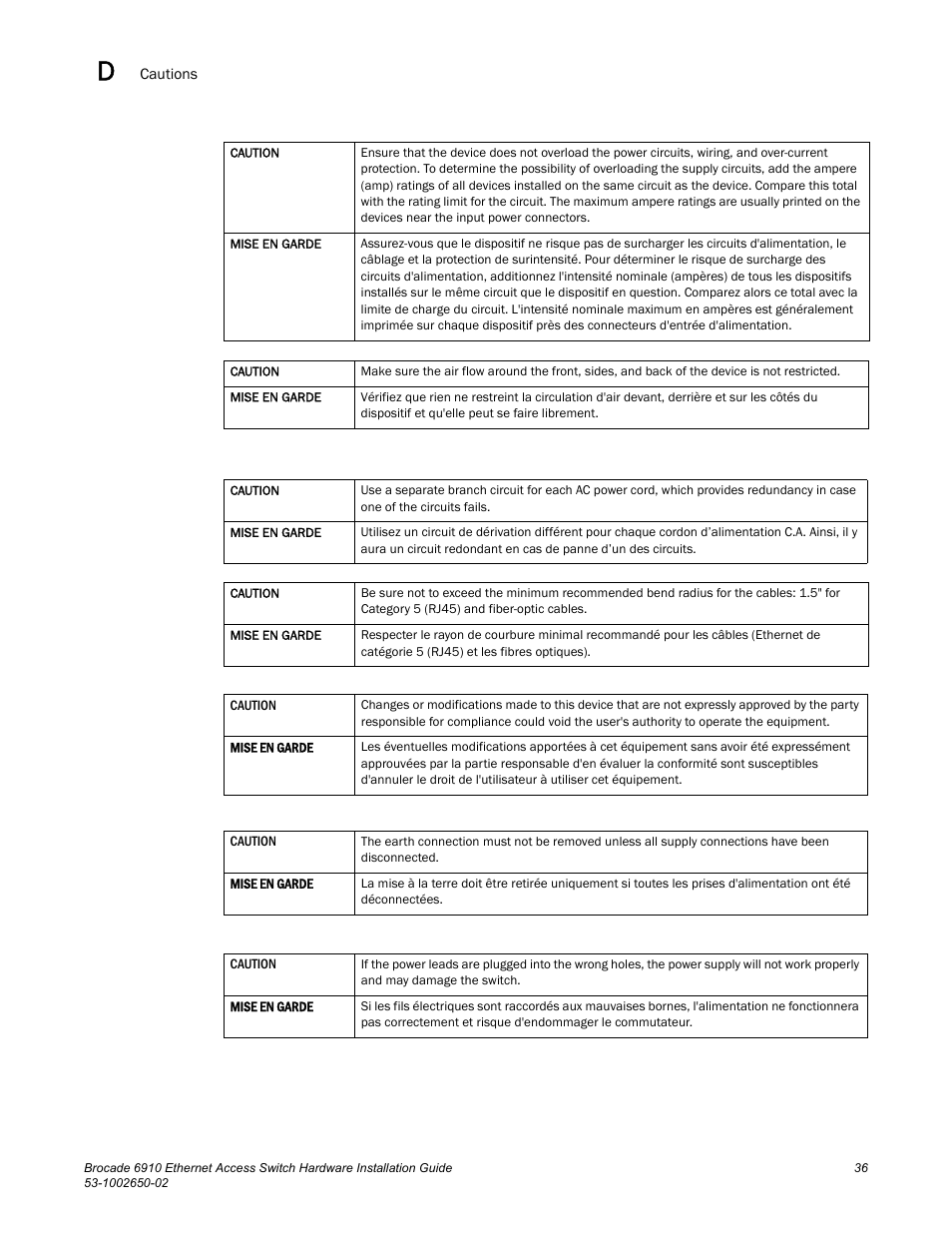 Brocade 6910 Ethernet Access Switch Hardware Installation Guide User Manual | Page 52 / 84