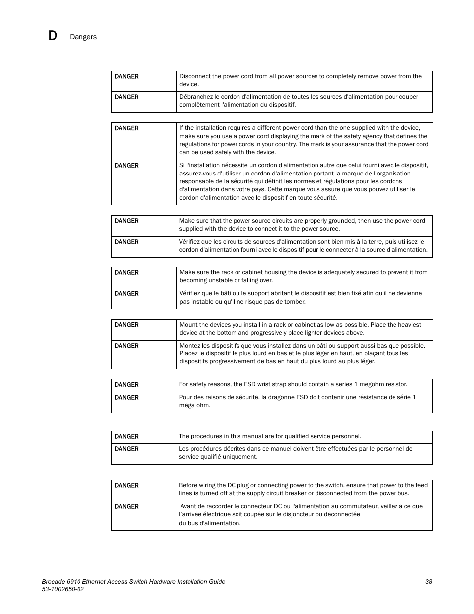 Brocade 6910 Ethernet Access Switch Hardware Installation Guide User Manual | Page 54 / 84