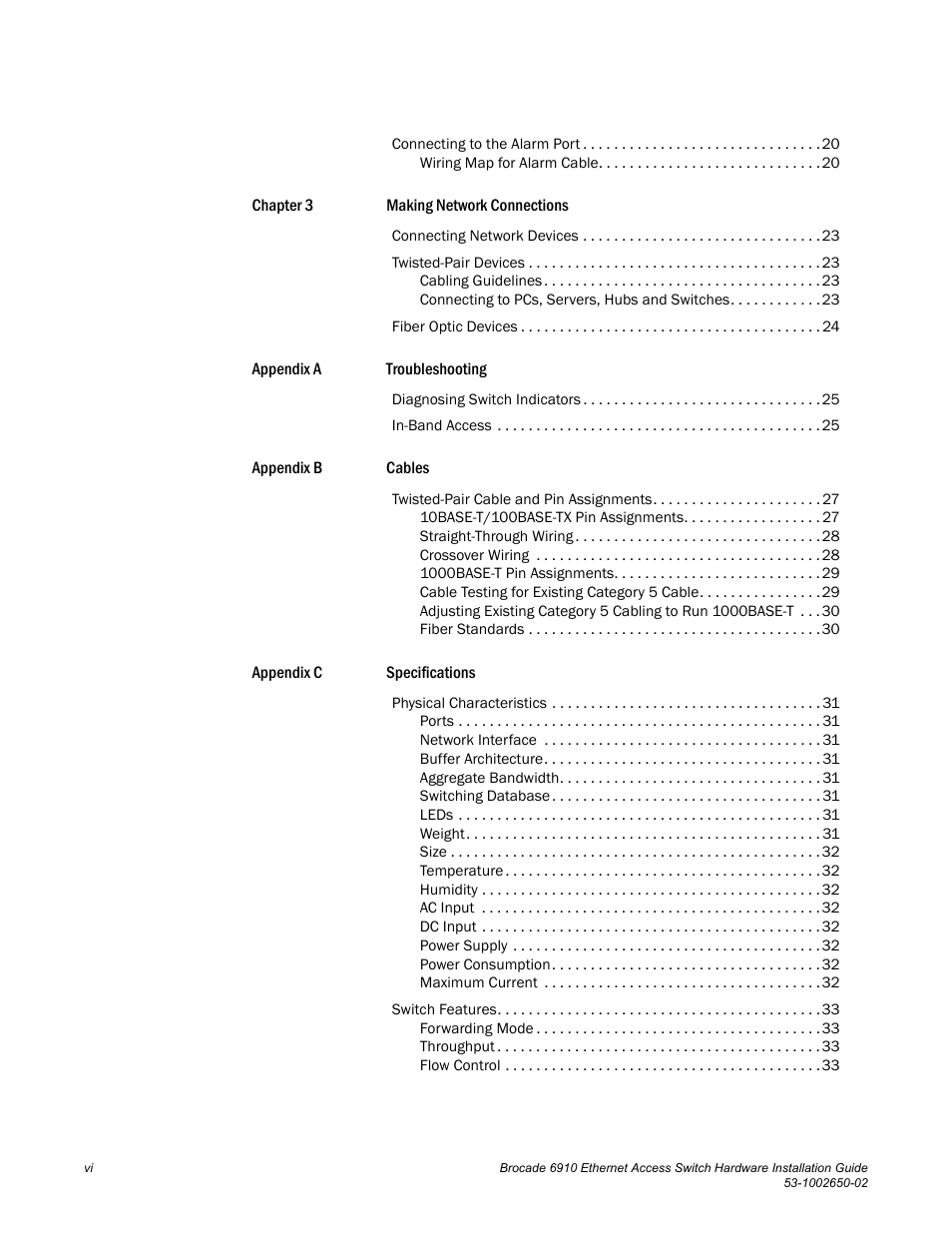 Brocade 6910 Ethernet Access Switch Hardware Installation Guide User Manual | Page 6 / 84