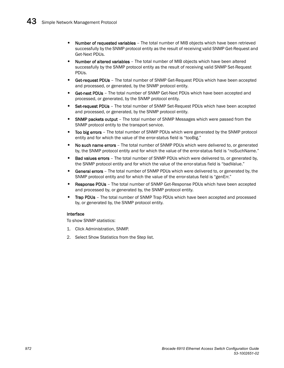 Brocade 6910 Ethernet Access Switch Configuration Guide (Supporting R2.2.0.0) User Manual | Page 1028 / 1240